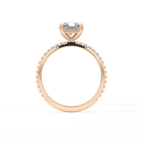 Radiant Pave Lab Grown Lab Grown Diamond Engagement Ring