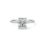 Radiant Pave Lab Grown Lab Grown Diamond Engagement Ring