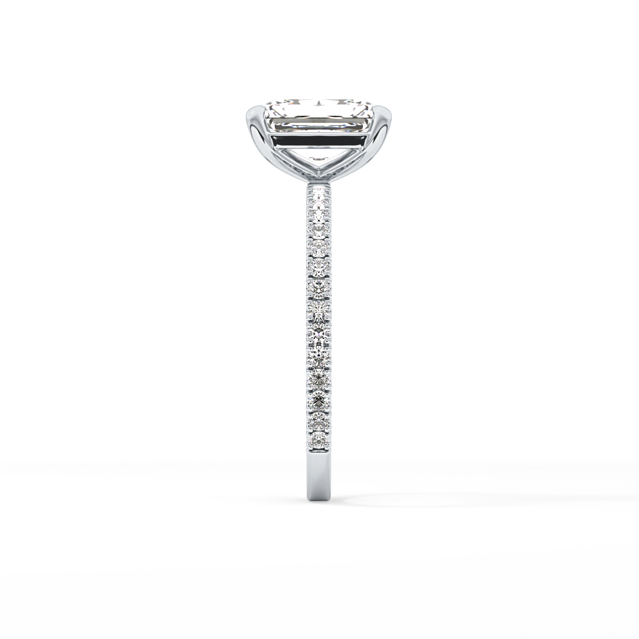 Radiant Pave Lab Grown Lab Grown Diamond Engagement Ring