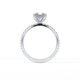 Radiant Pave Lab Grown Lab Grown Diamond Engagement Ring