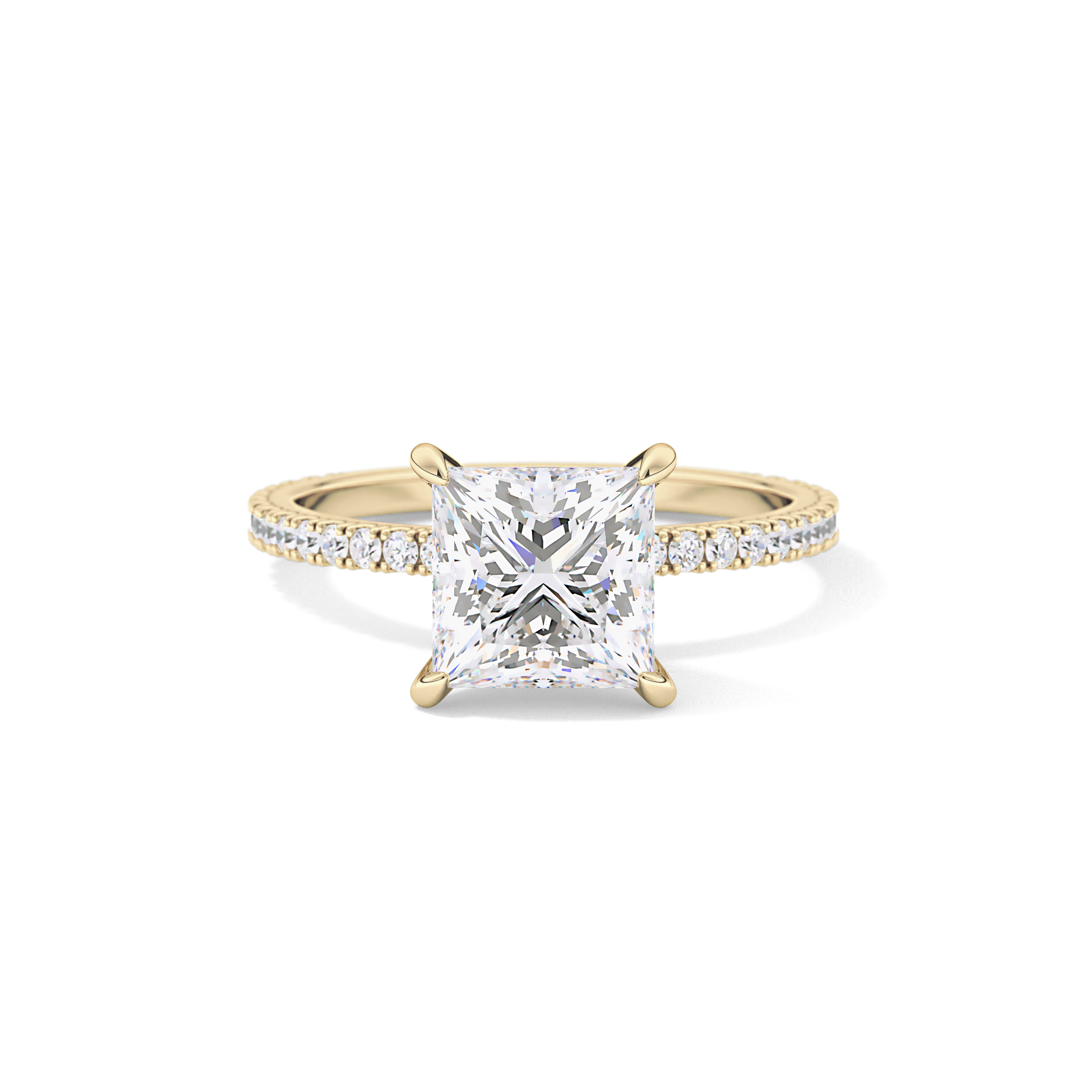 Princess Pave Lab Grown Diamond Engagement Ring
