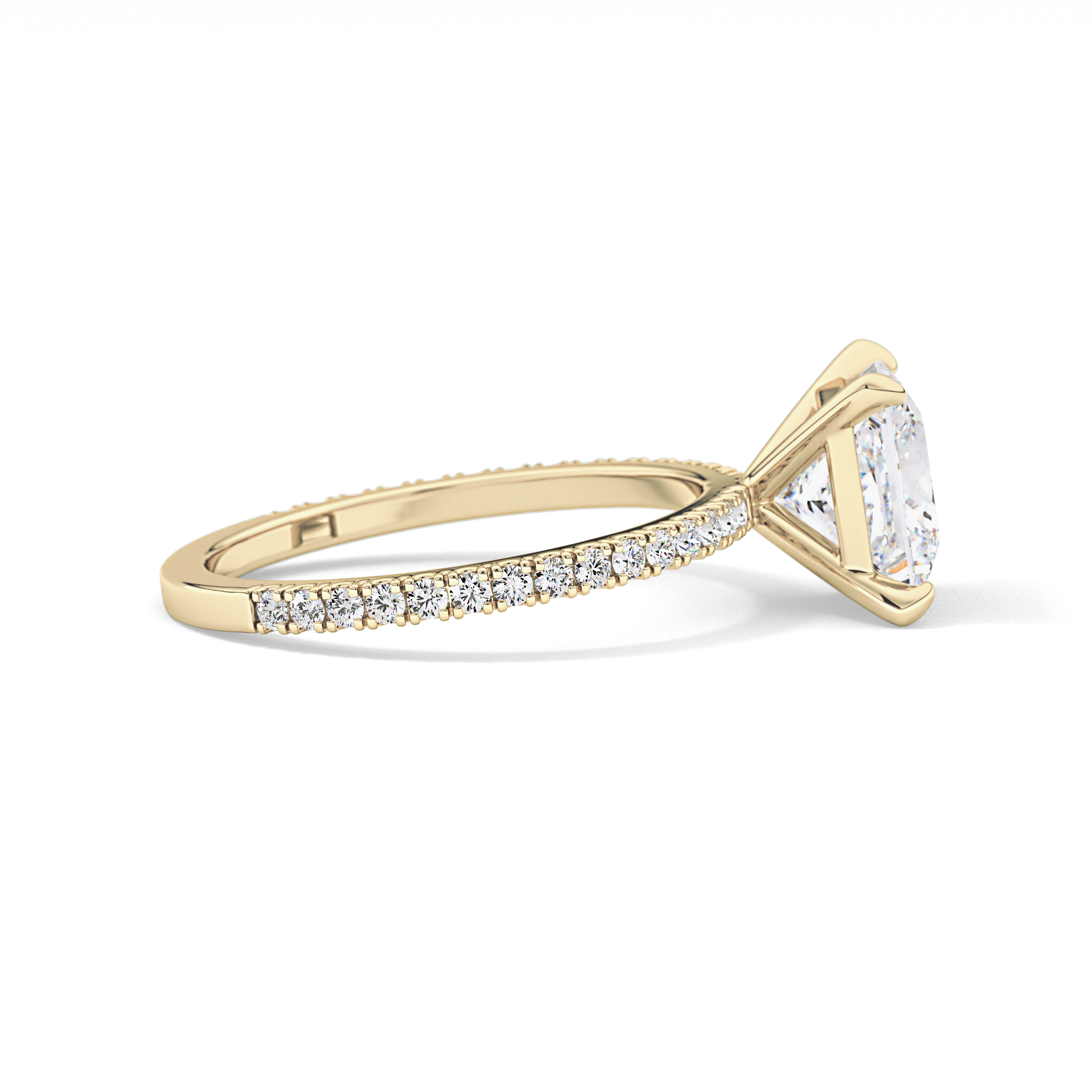 Princess Pave Lab Grown Diamond Engagement Ring