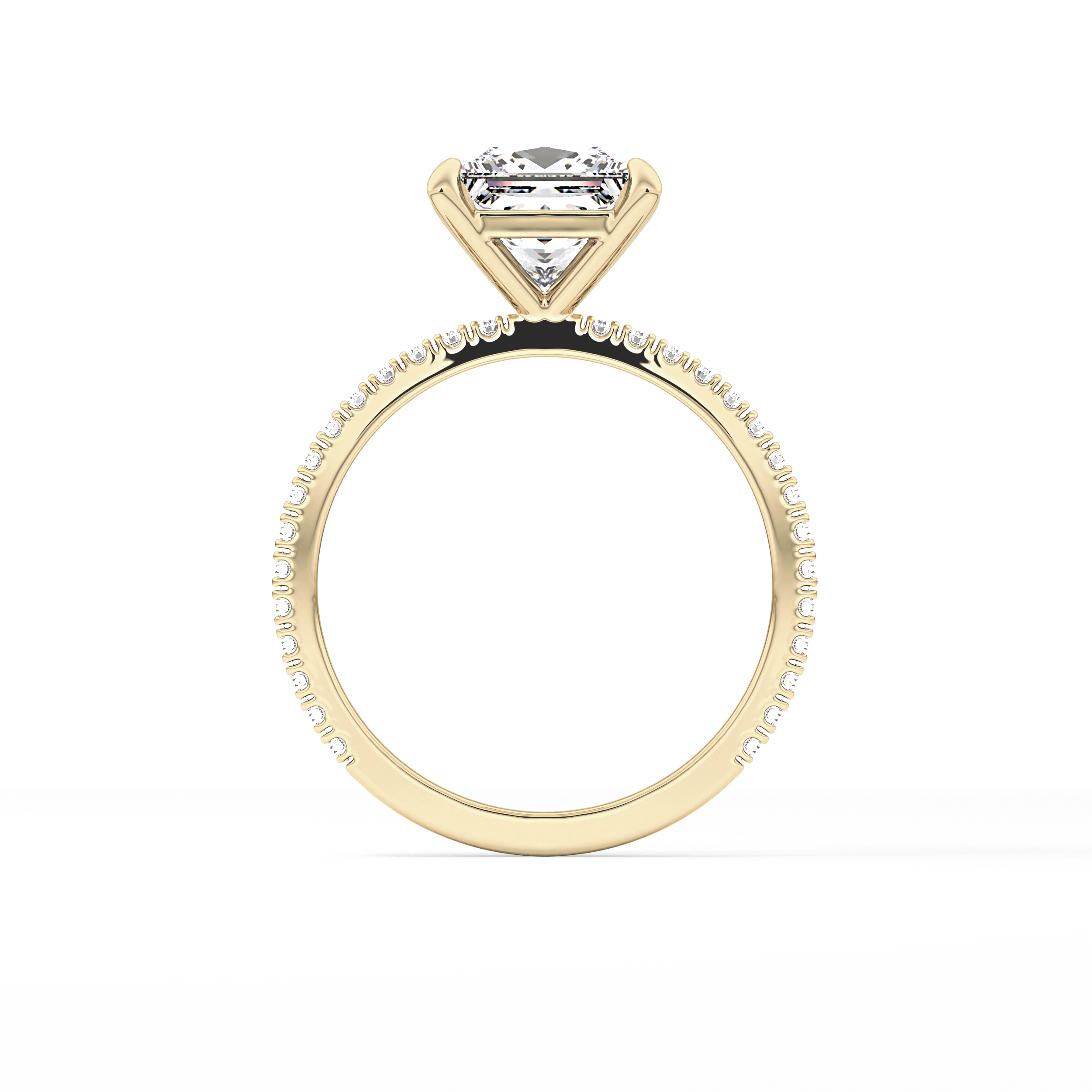 Princess Pave Lab Grown Diamond Engagement Ring