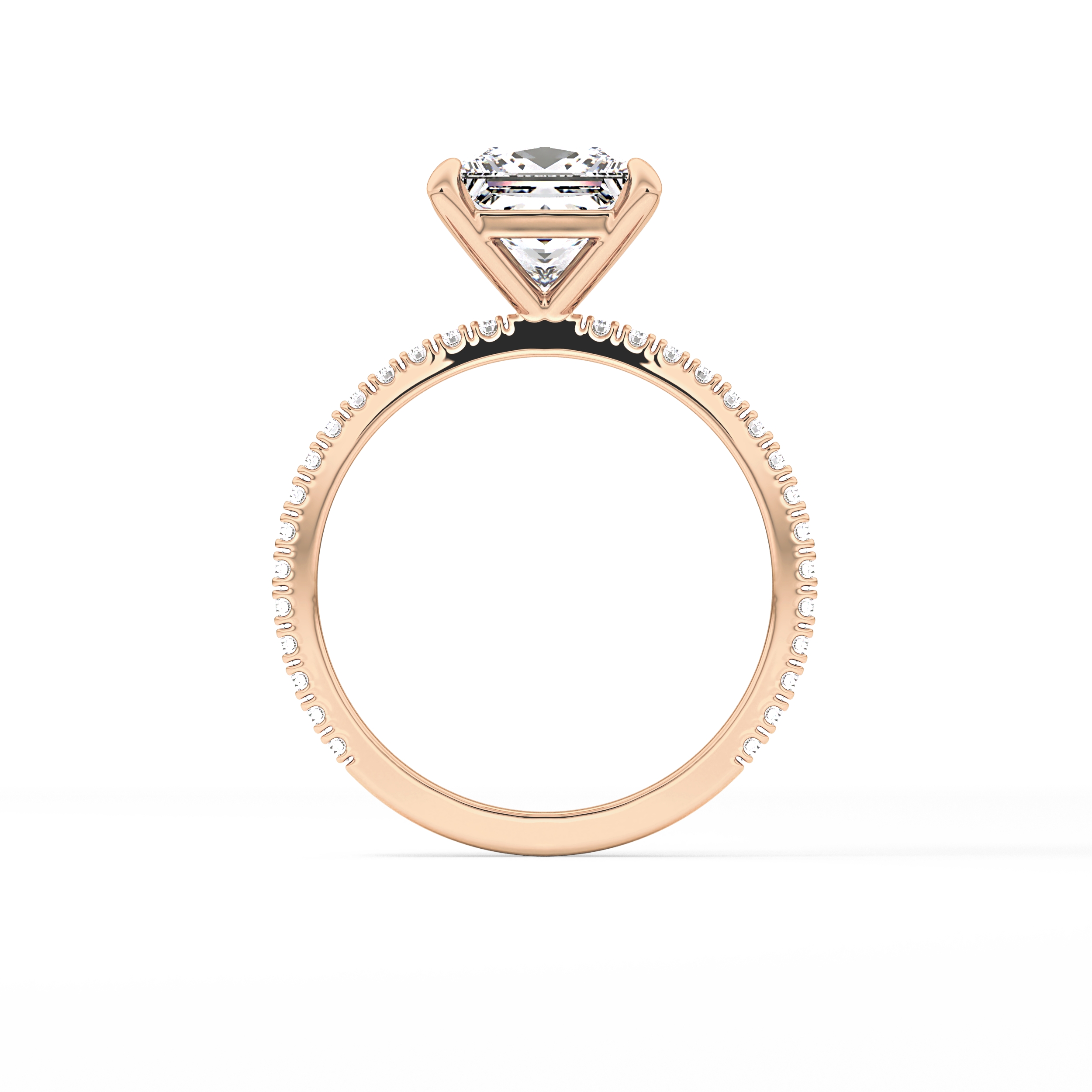 Princess Pave Lab Grown Diamond Engagement Ring