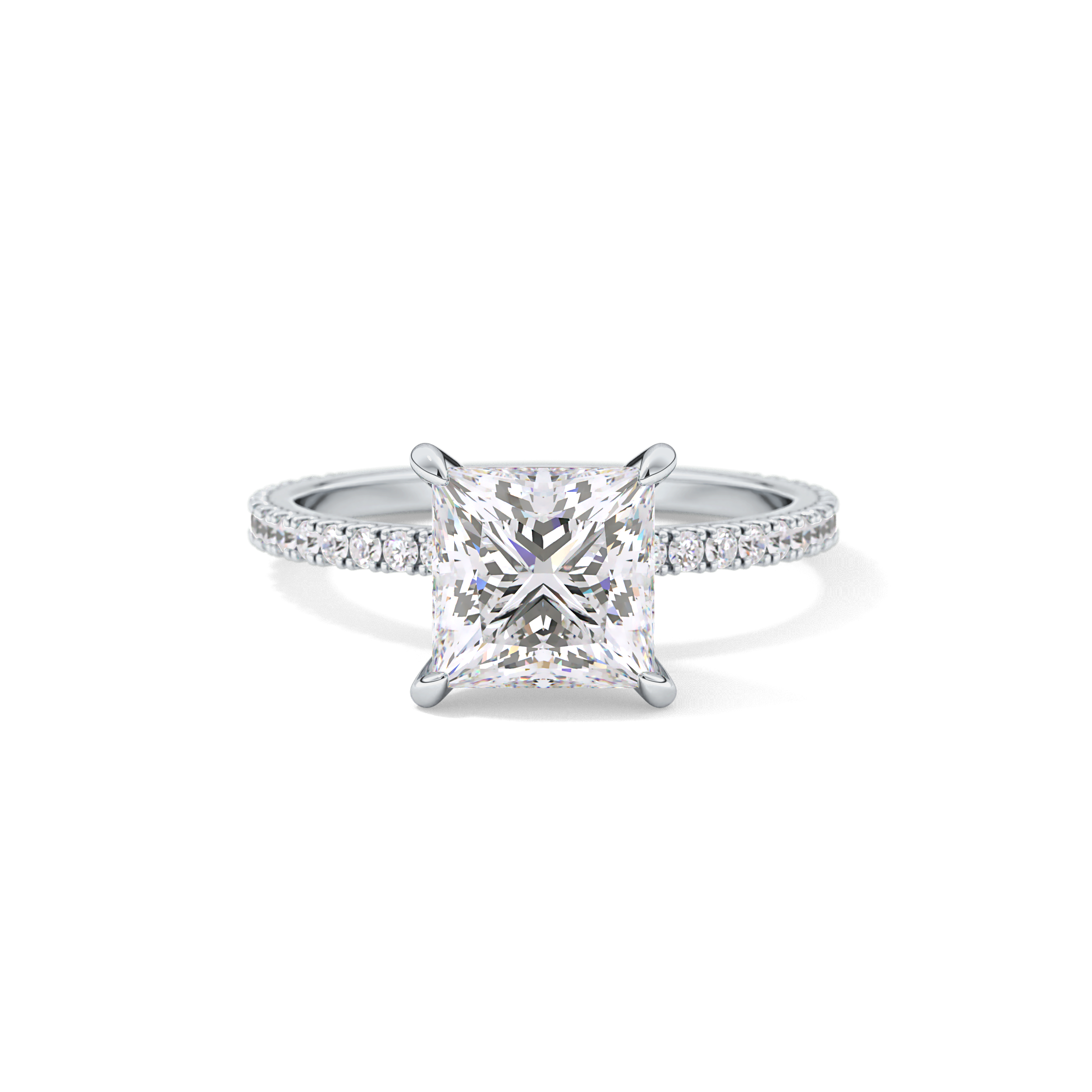 Princess Pave Lab Grown Diamond Engagement Ring