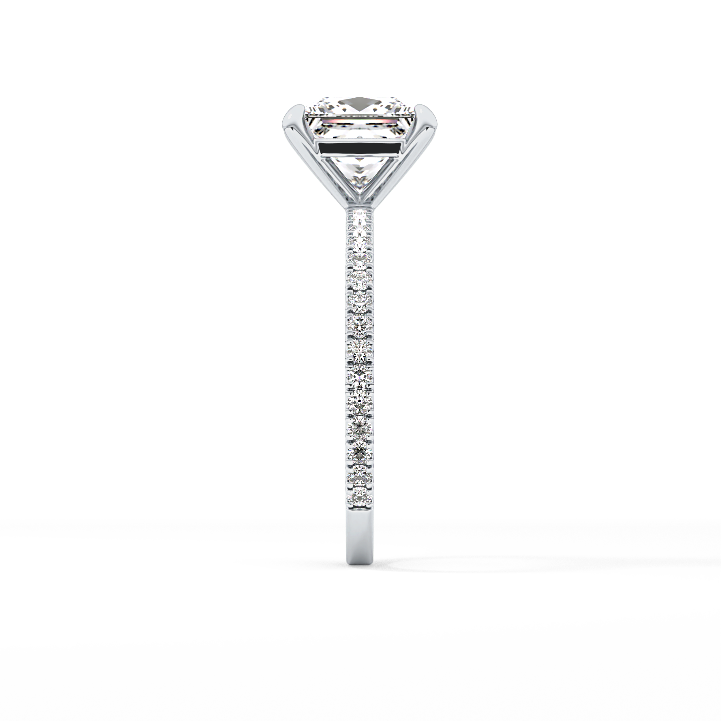 Princess Pave Lab Grown Diamond Engagement Ring