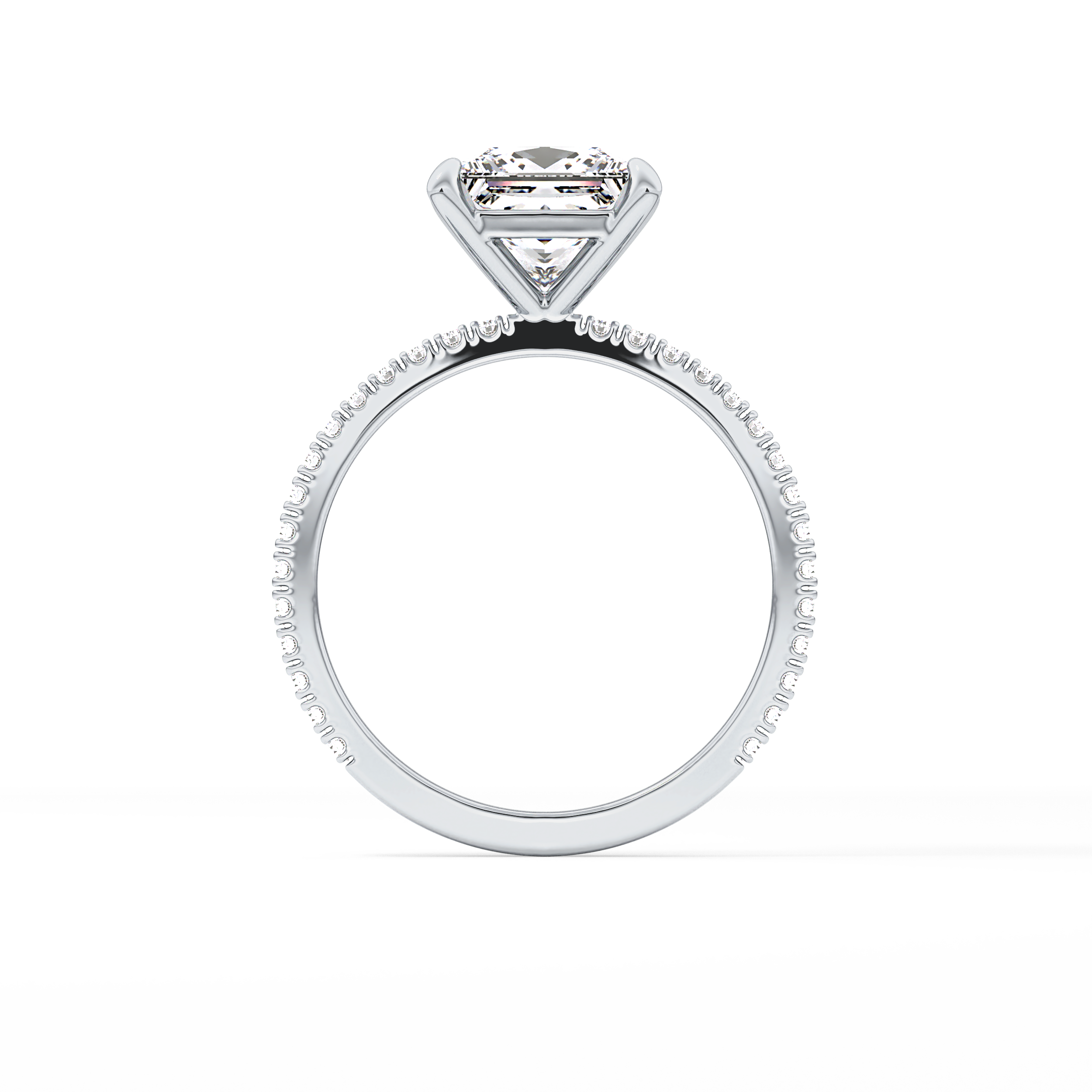 Princess Pave Lab Grown Diamond Engagement Ring