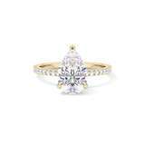 Pear Pave Lab Grown Diamond Engagement Ring