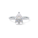 Pear Pave Lab Grown Diamond Engagement Ring