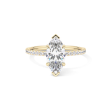 Marquise Pave Lab Grown Diamond Engagement Ring