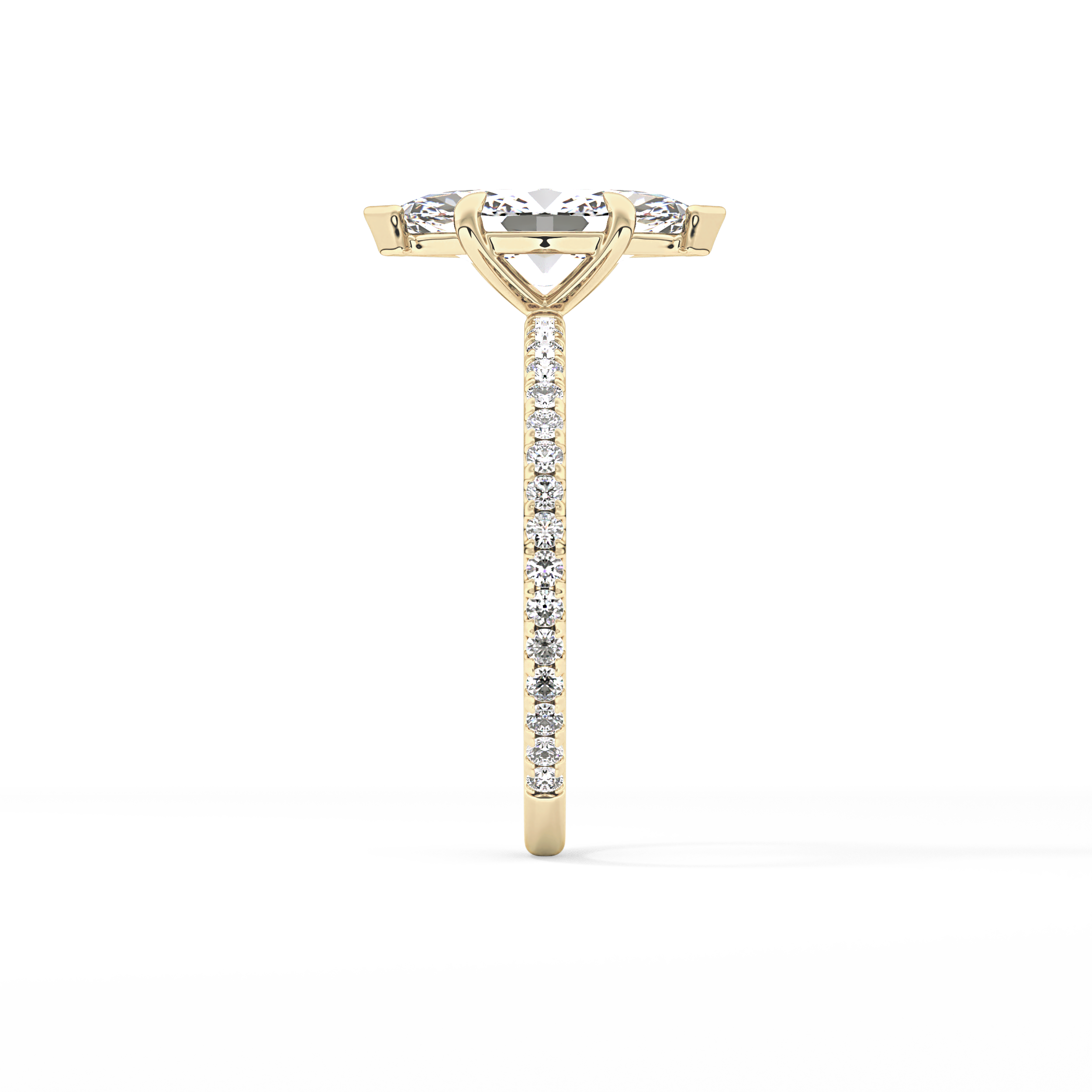 Marquise Pave Lab Grown Diamond Engagement Ring