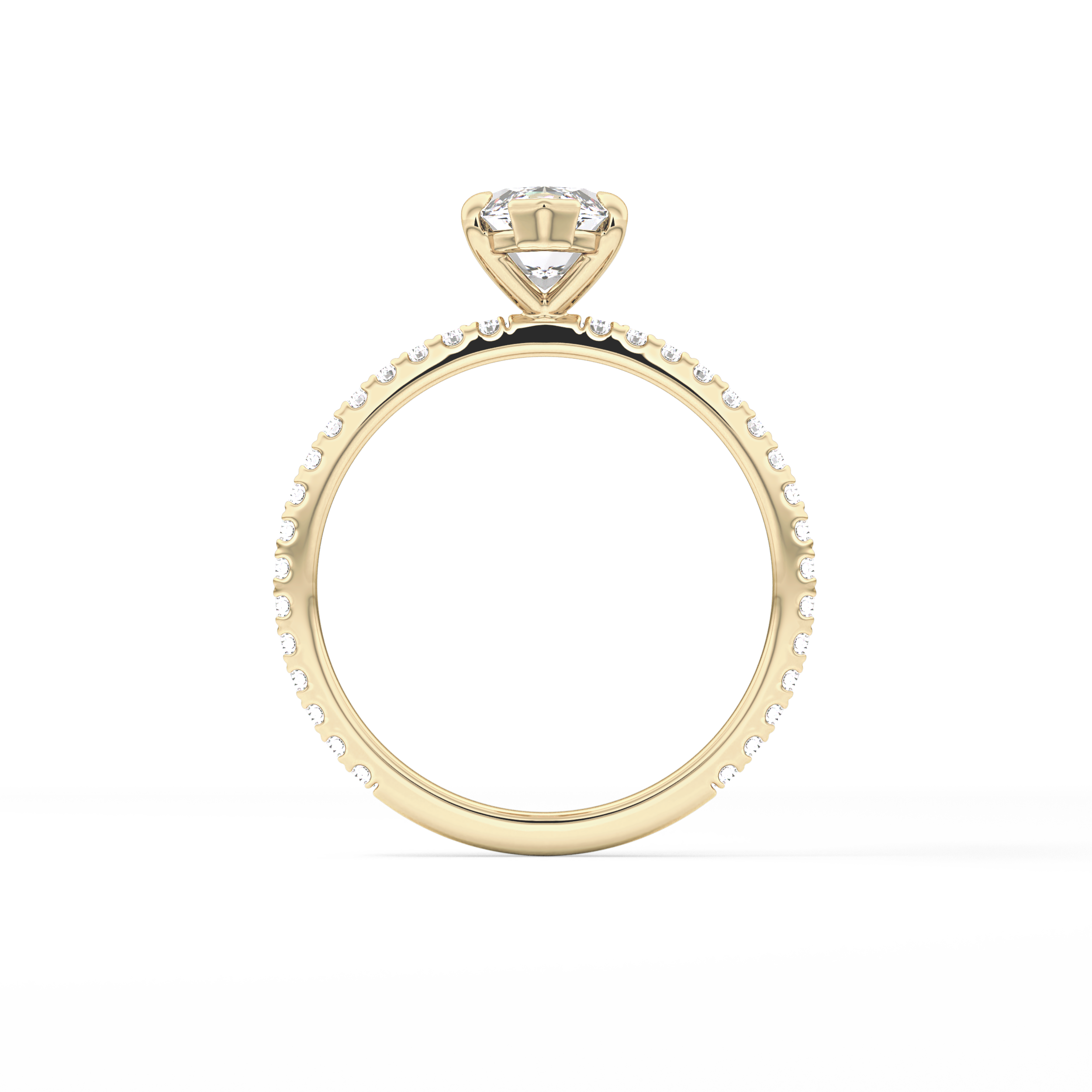 Marquise Pave Lab Grown Diamond Engagement Ring