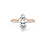 Marquise Pave Lab Grown Diamond Engagement Ring