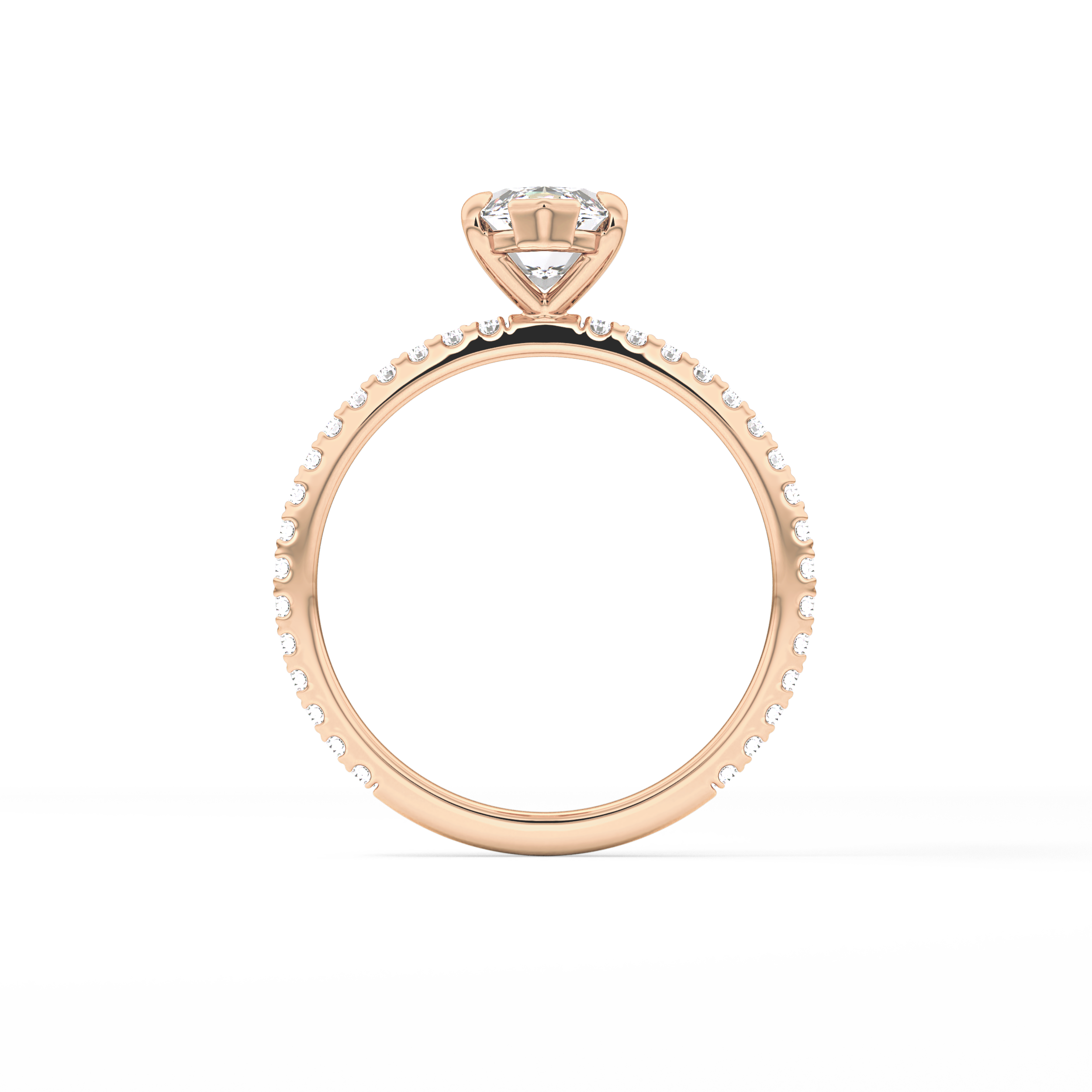 Marquise Pave Lab Grown Diamond Engagement Ring