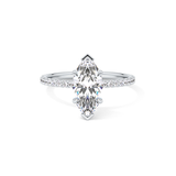 Marquise Pave Lab Grown Diamond Engagement Ring