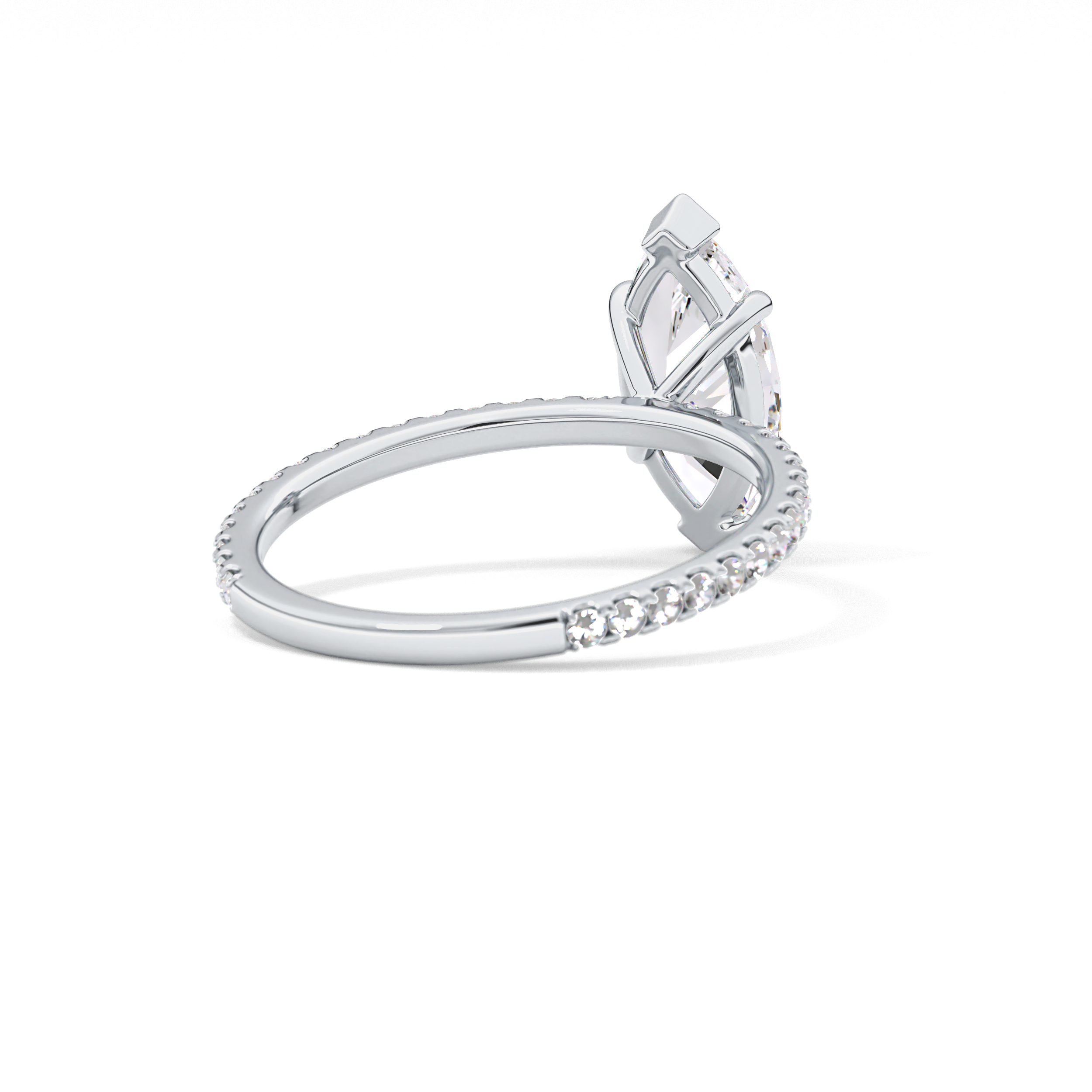 Marquise Pave Lab Grown Diamond Engagement Ring