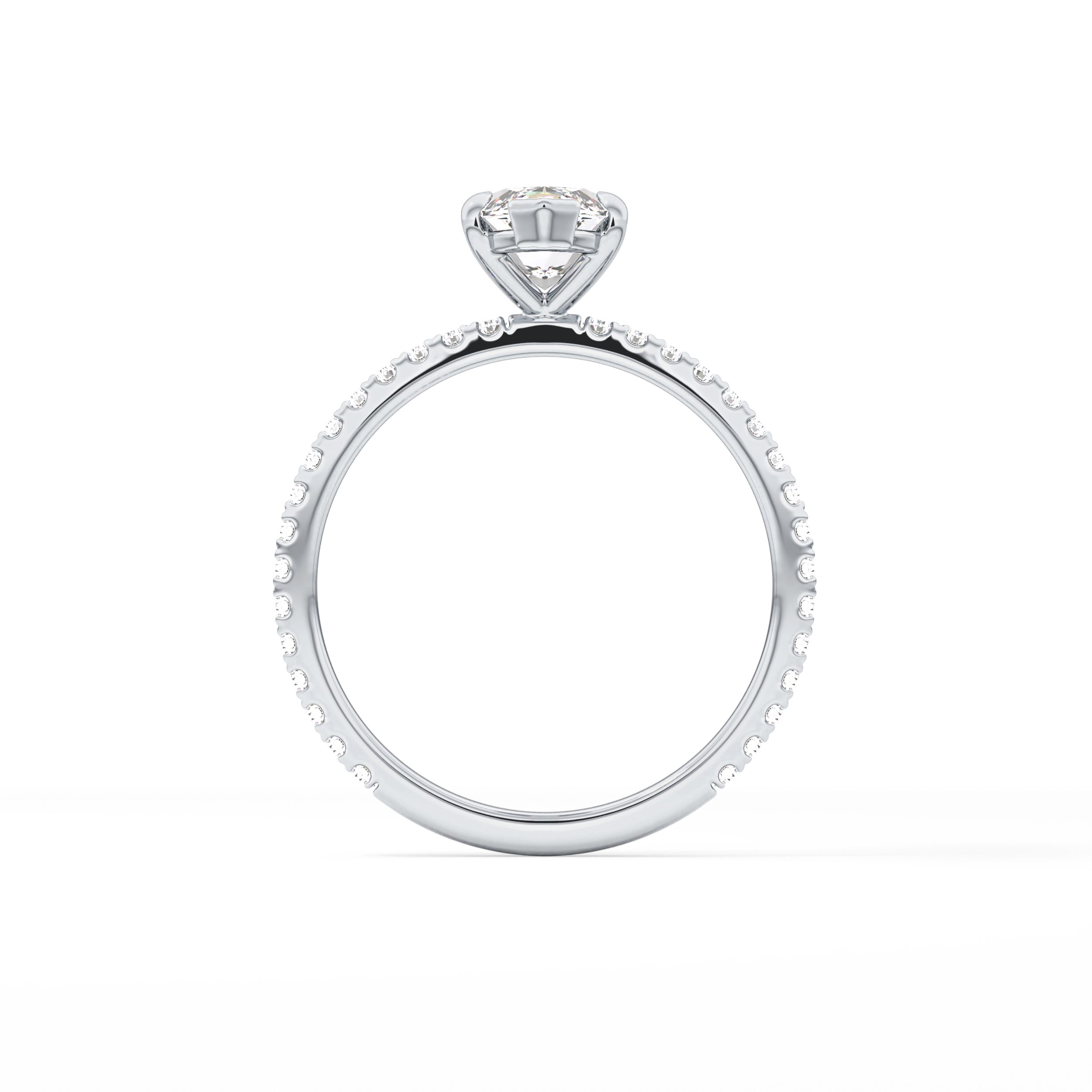Marquise Pave Lab Grown Diamond Engagement Ring