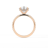 Round Pave Lab Grown Diamomd Engagement Ring