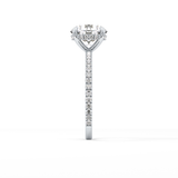 Round Pave Lab Grown Diamomd Engagement Ring