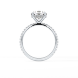 Round Pave Lab Grown Diamomd Engagement Ring