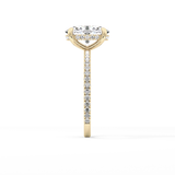 Oval Pave Lab Grown Diamond Engagement Ring