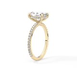 Oval Pave Lab Grown Diamond Engagement Ring