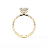 Oval Pave Lab Grown Diamond Engagement Ring
