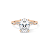 Oval Pave Lab Grown Diamond Engagement Ring