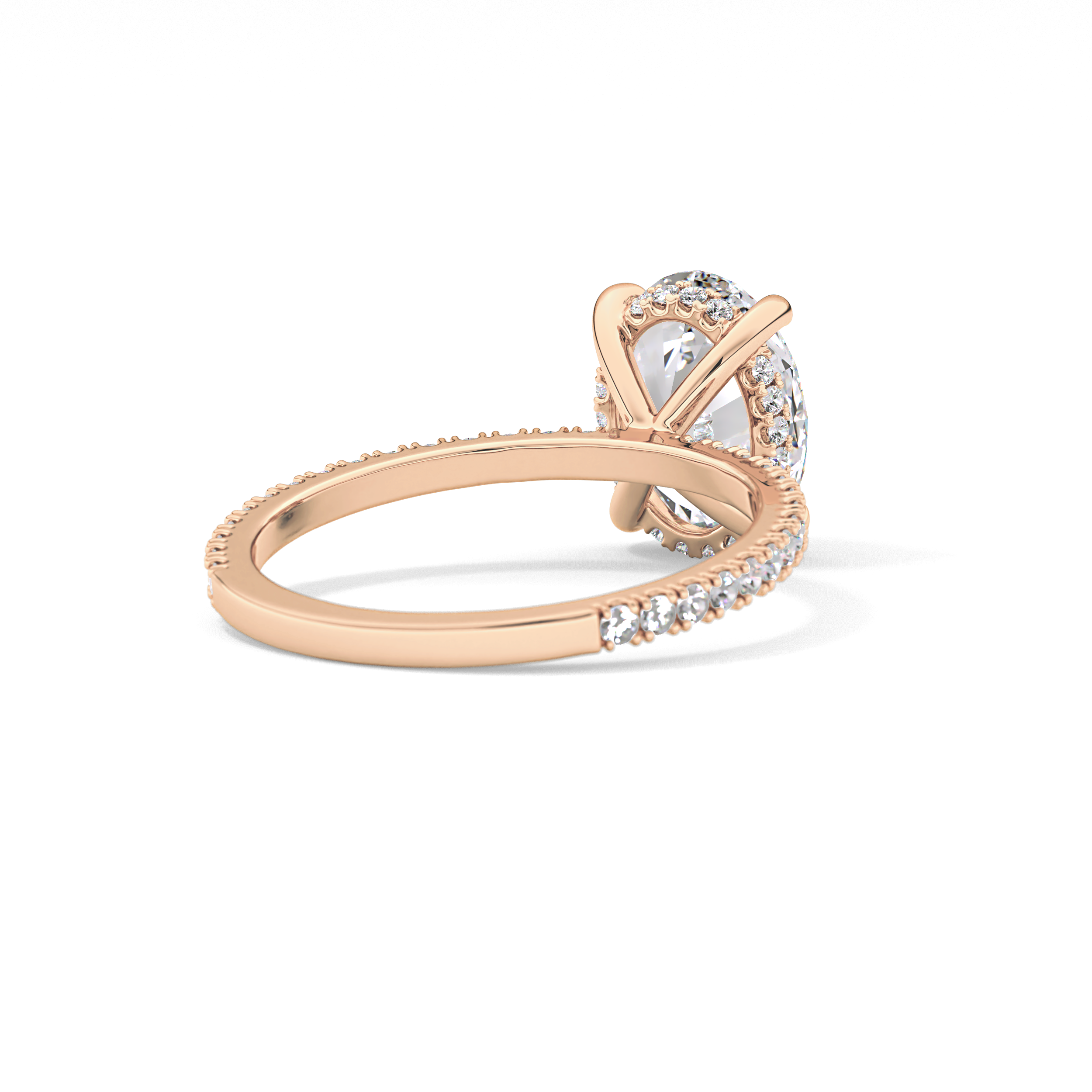 Oval Pave Lab Grown Diamond Engagement Ring