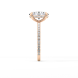 Oval Pave Lab Grown Diamond Engagement Ring