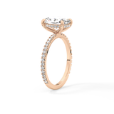 Oval Pave Lab Grown Diamond Engagement Ring