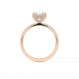 Oval Pave Lab Grown Diamond Engagement Ring