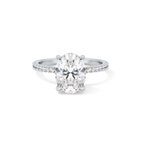 Oval Pave Lab Grown Diamond Engagement Ring