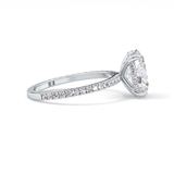 Oval Pave Lab Grown Diamond Engagement Ring