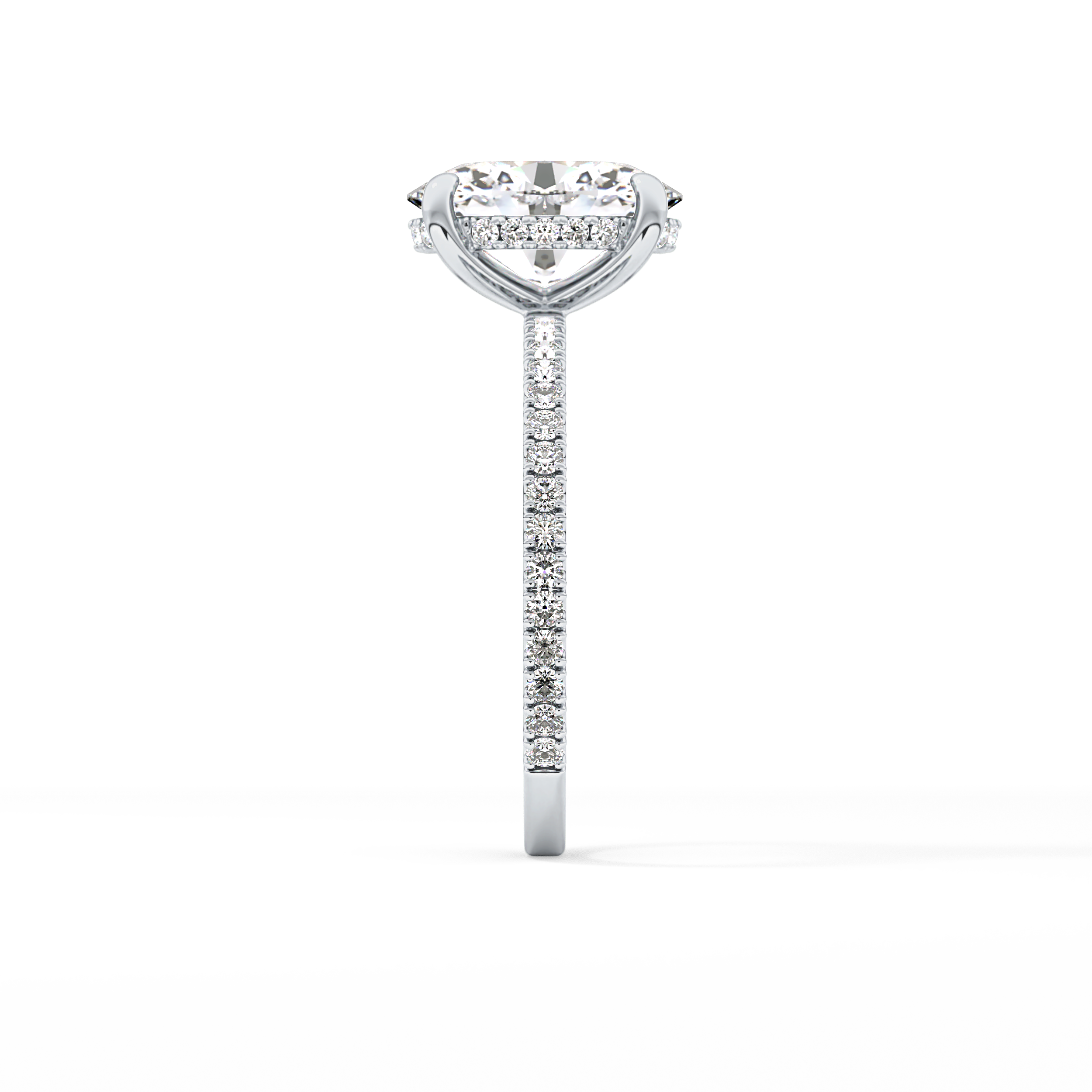 Oval Pave Lab Grown Diamond Engagement Ring