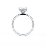 Oval Pave Lab Grown Diamond Engagement Ring