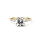 Round Pave Lab Grown Diamond Engagement Ring