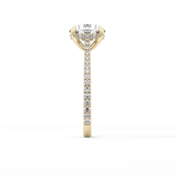 Round Pave Lab Grown Diamond Engagement Ring
