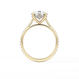 Round Pave Lab Grown Diamond Engagement Ring