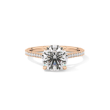 Round Pave Lab Grown Diamond Engagement Ring