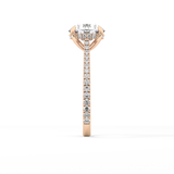 Round Pave Lab Grown Diamond Engagement Ring