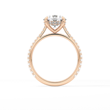 Round Pave Lab Grown Diamond Engagement Ring