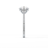 Round Pave Lab Grown Diamond Engagement Ring