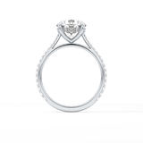 Round Pave Lab Grown Diamond Engagement Ring