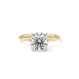 Round Hidden Halo Lab Grown Diamond Engagement Ring