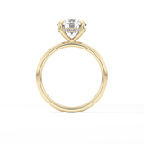 Round Hidden Halo Lab Grown Diamond Engagement Ring