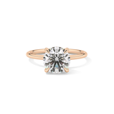 Round Hidden Halo Lab Grown Diamond Engagement Ring