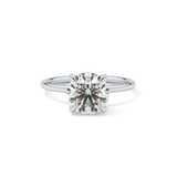 Round Hidden Halo Lab Grown Diamond Engagement Ring