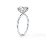 Round Hidden Halo Lab Grown Diamond Engagement Ring