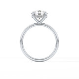 Round Hidden Halo Lab Grown Diamond Engagement Ring